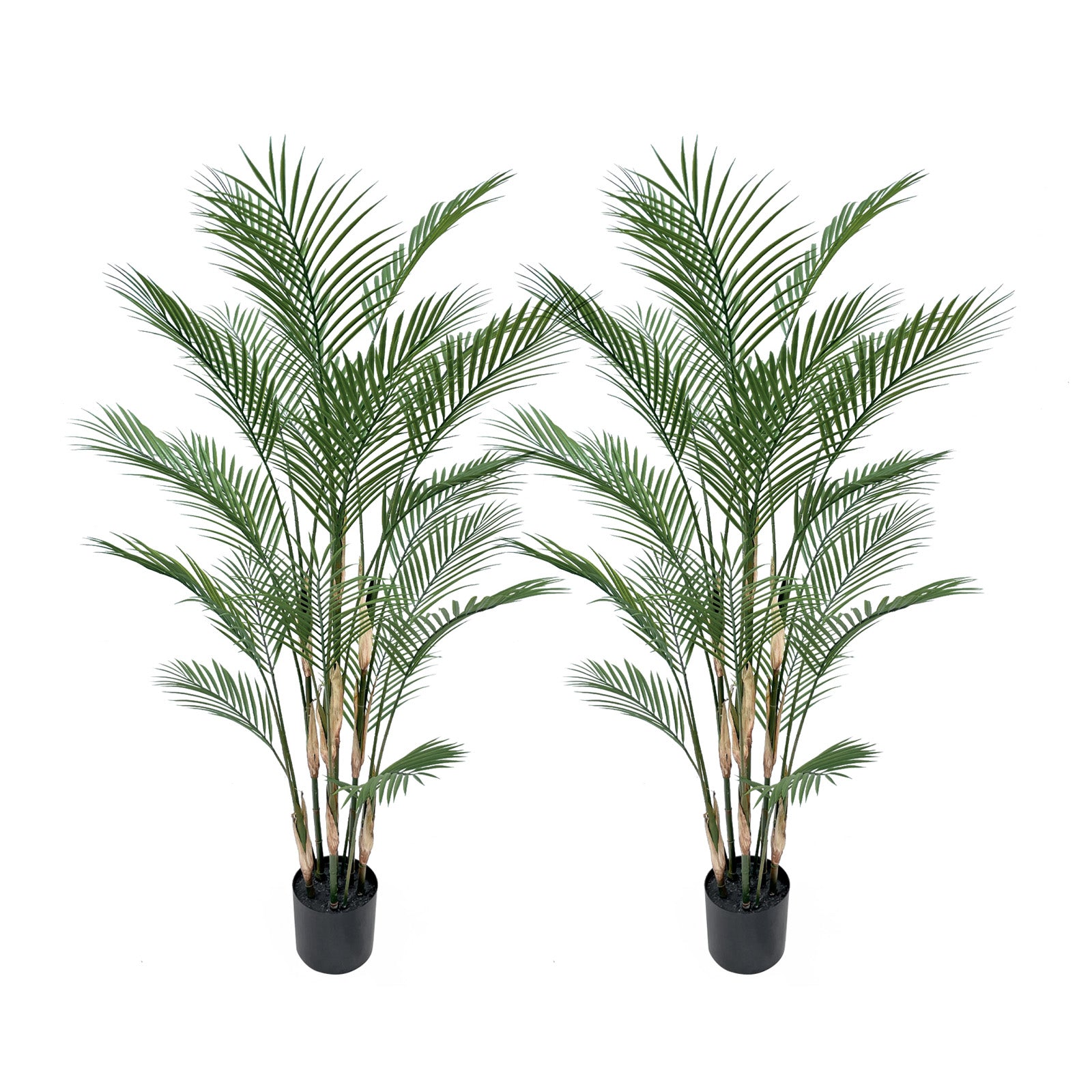 2 Pieces 59in(4.9ft) Artificial Areca Palm