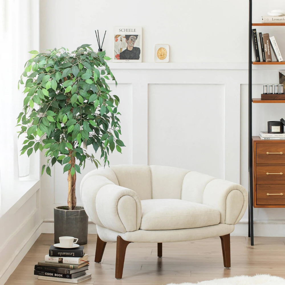 63in(5.2ft) Artificial Topiary Ficus Tree momoplant