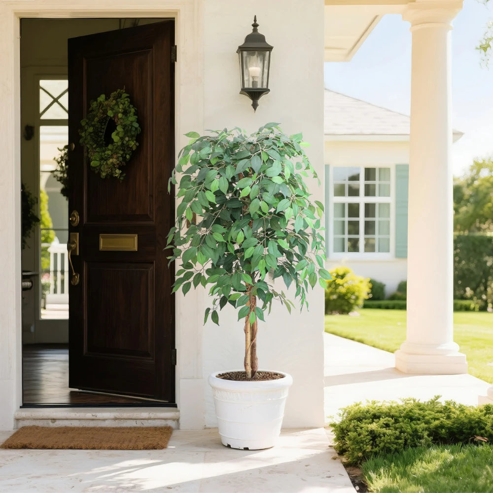 63in(5.2ft) Artificial Topiary Ficus Tree momoplant