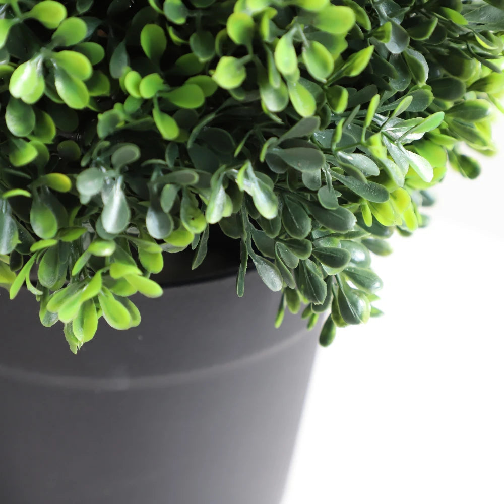 2 Pieces 35In(3ft) Dark Green Artificial Boxwood Topiary Spiral Tree momoplant