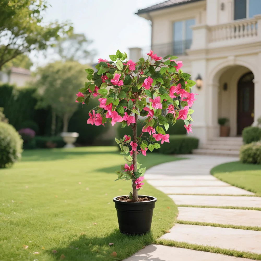 47in(3.9ft) Artificial Bougainvillea Flowers Tree momoplant