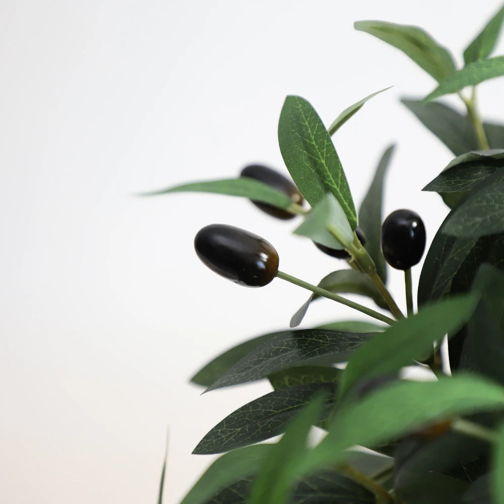 2 Pieces 20in(1.6ft) Artificial Topiary Olive Ball Trees momoplant