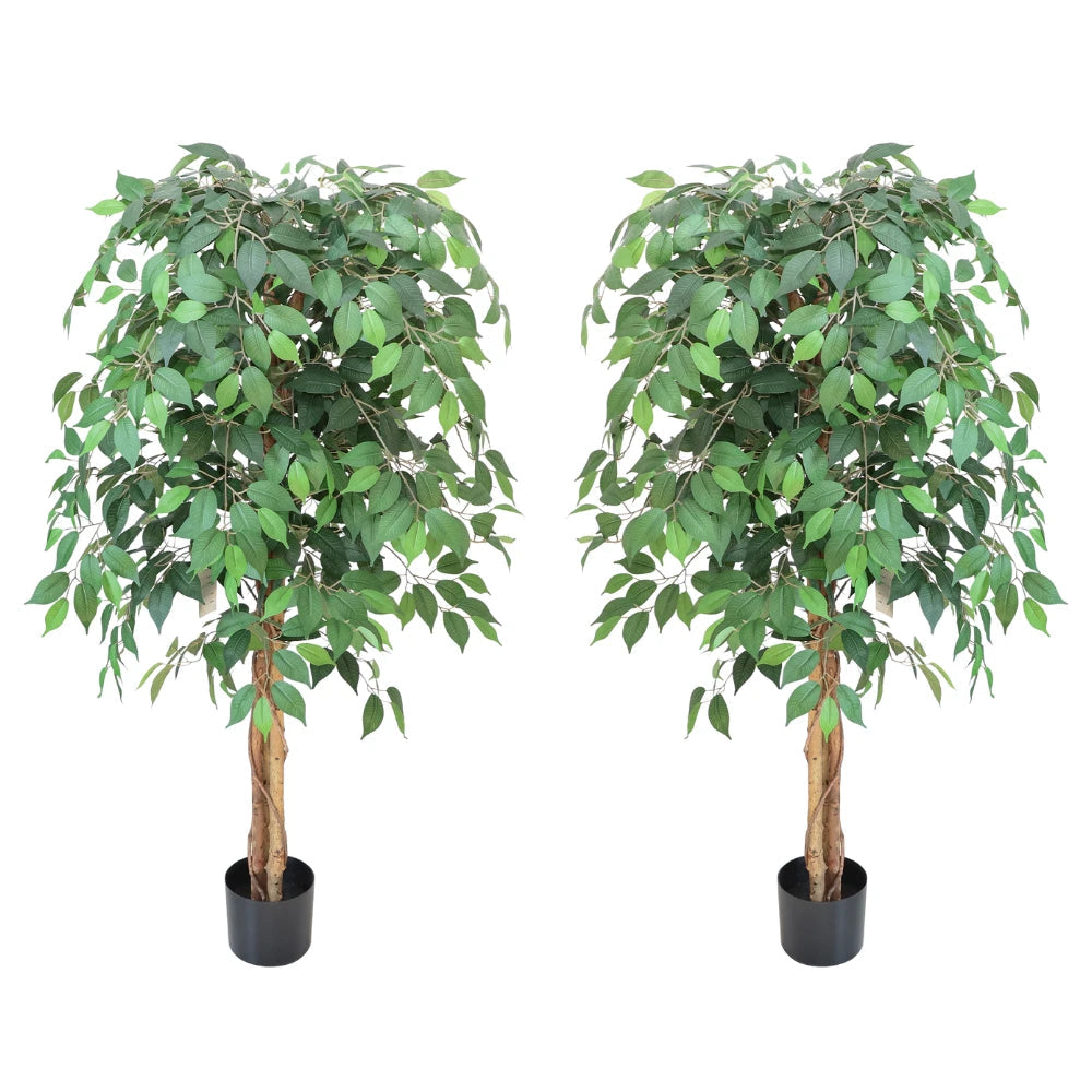 63in(5.2ft) Artificial Topiary Ficus Tree momoplant