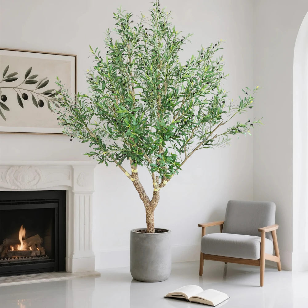 98.4in(8.2ft) Artificial Olive Faux Tree momoplant
