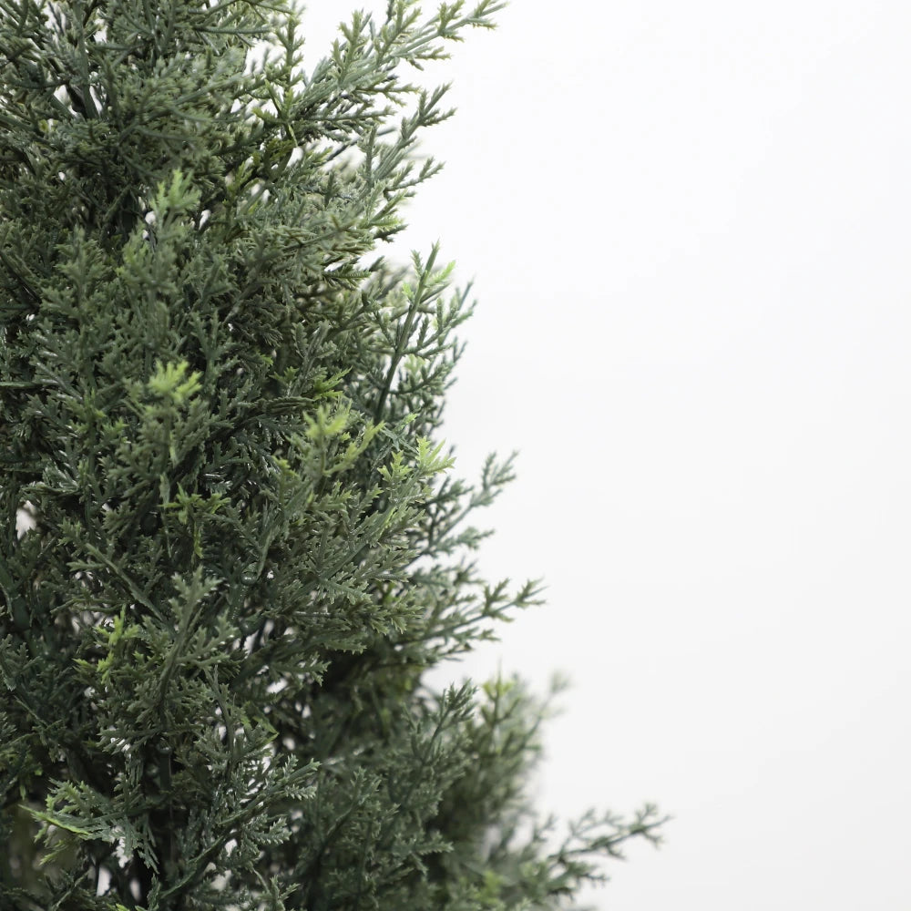 2 Pieces 37in(3.1ft) Artificial Topiary Cedar Trees momoplant