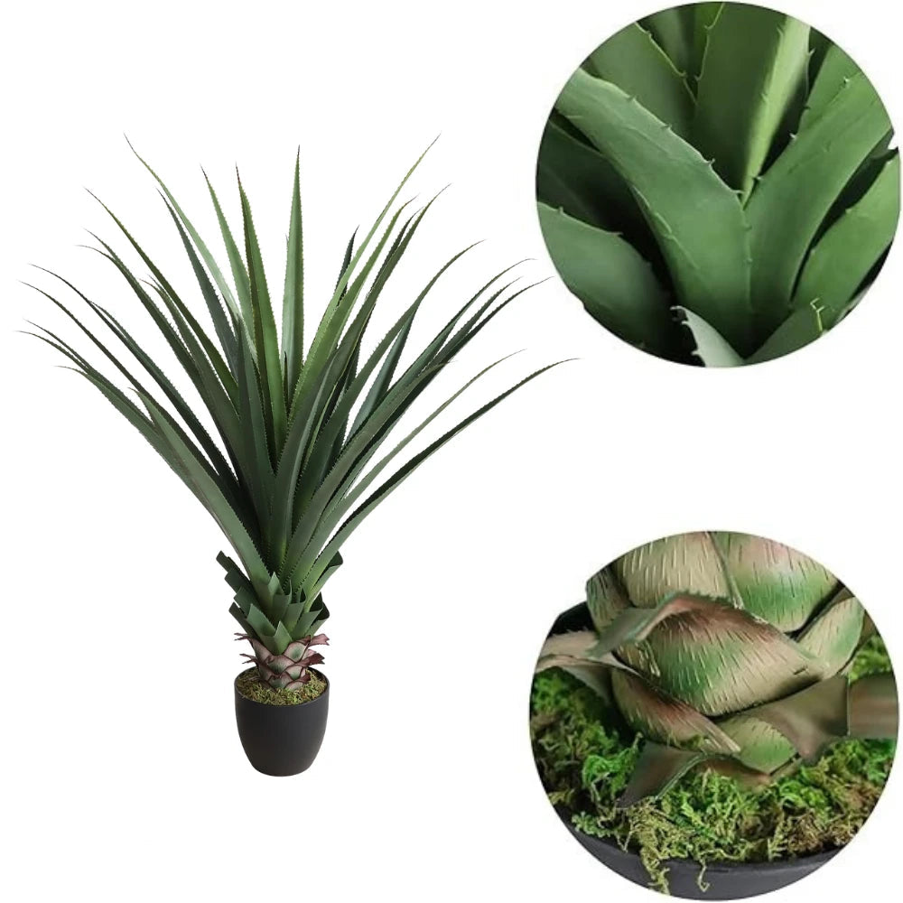 47in(3.9ft) Artificial Agave Sansevieria Snake Plant momoplant