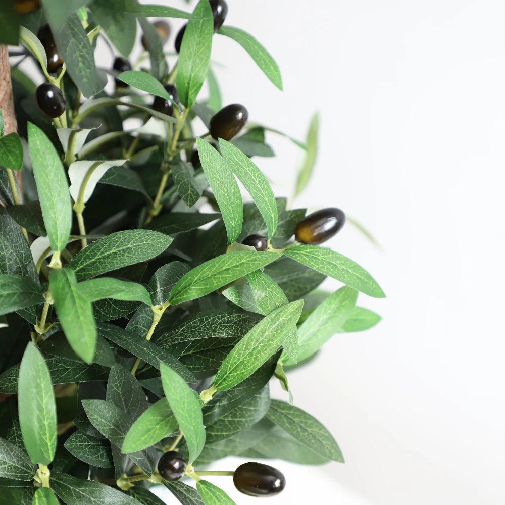 2 Pieces 35in(3ft) Artificial Topiary Olive Double Ball Trees