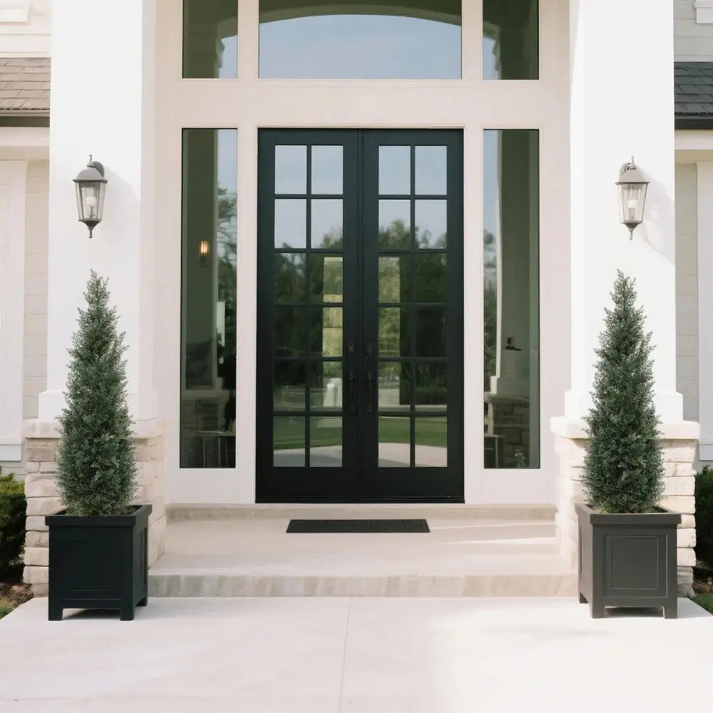 2 Pieces 49in(4ft) Artificial Topiary Cedar Trees momoplant