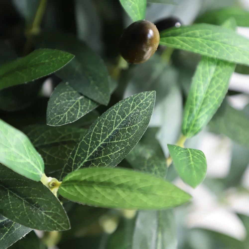 2 Pieces 20in(1.6ft) Artificial Topiary Olive Ball Trees momoplant