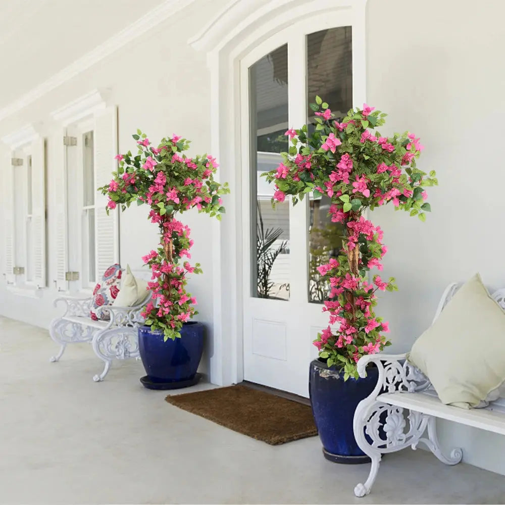 63in(5.2ft) Artificial Bougainvillea Flowers Tree momoplant