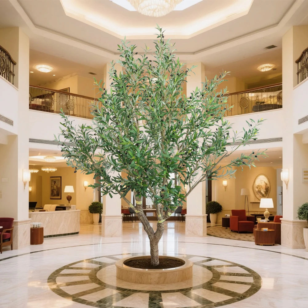 98.4in(8.2ft) Artificial Olive Faux Tree momoplant