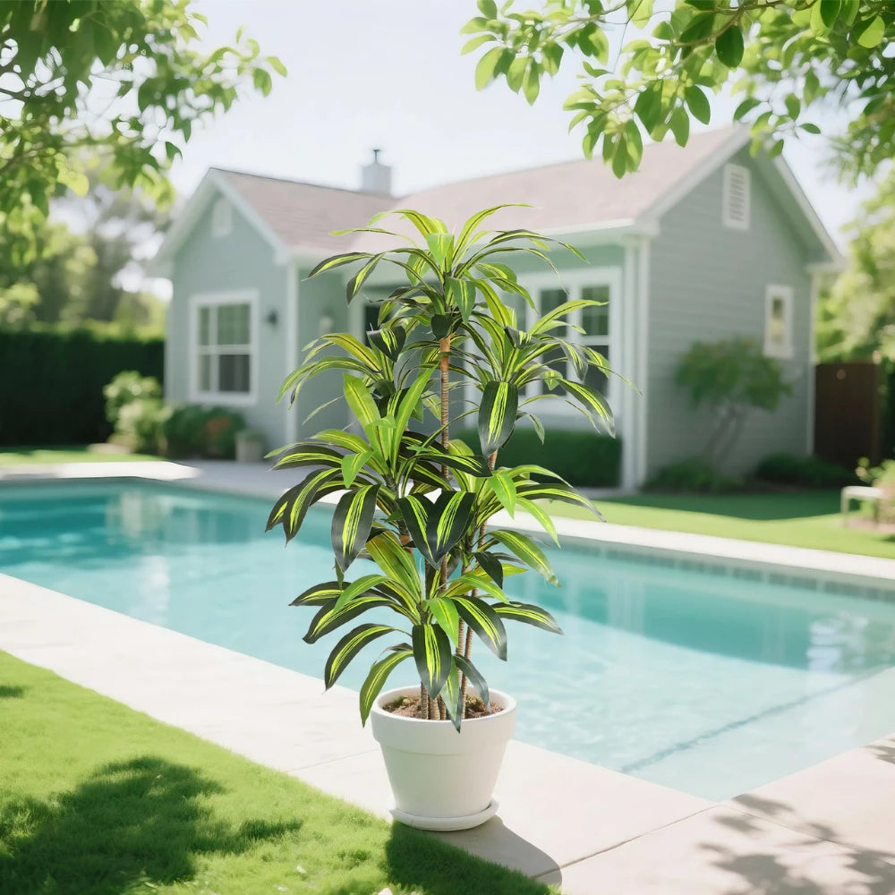 59in(4.9ft) Artificial Dracaena Faux Plant momoplant