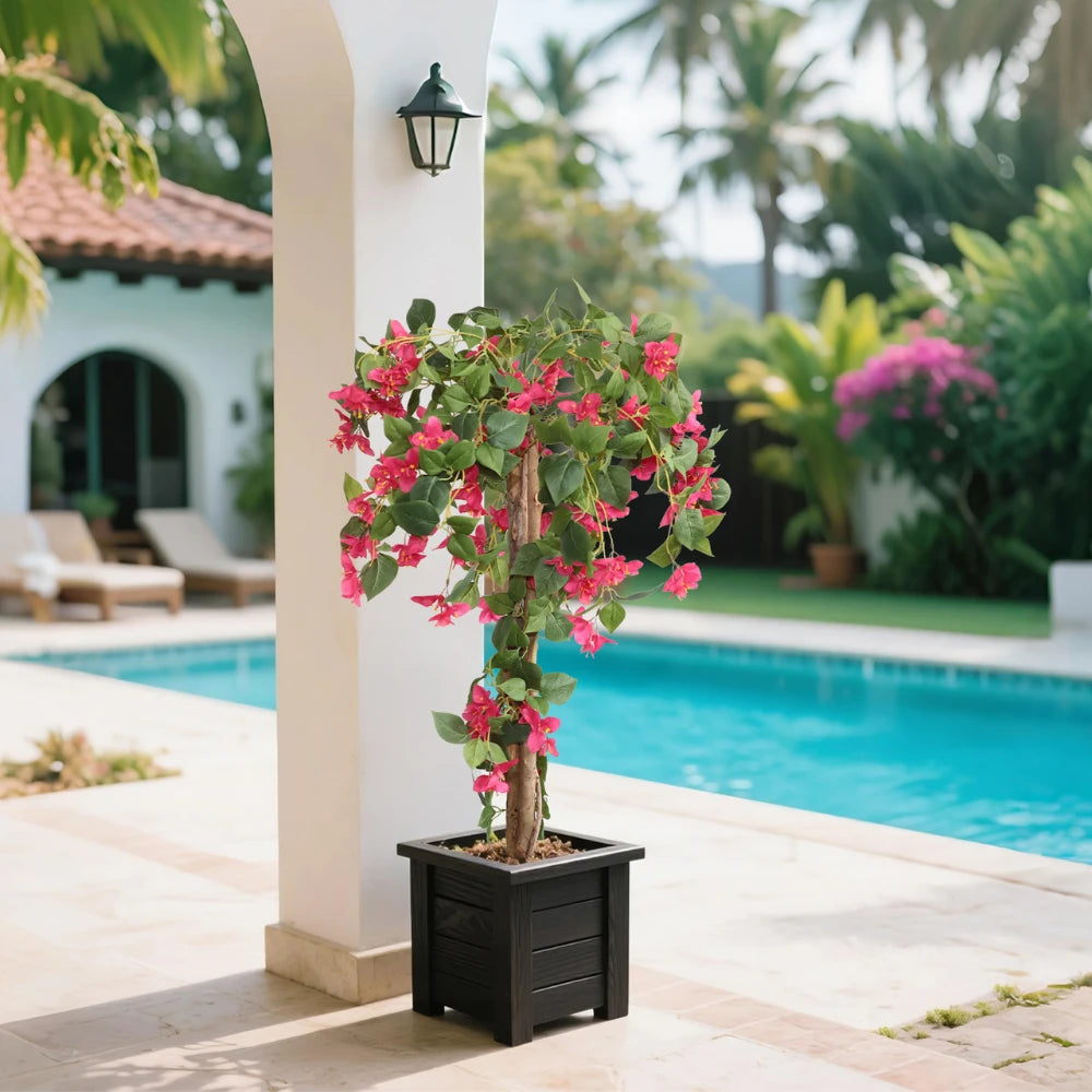 47in(3.9ft) Artificial Bougainvillea Flowers Faux Tree