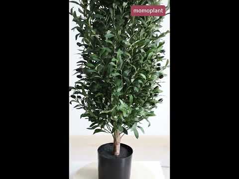 2 Pieces 51in(4.3ft) Artificial Cone Topiary Olive Trees