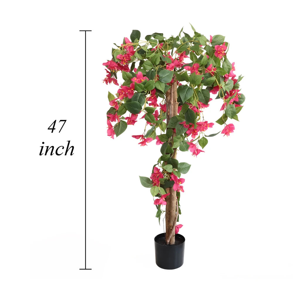 47in(3.9ft) Artificial Bougainvillea Flowers Faux Tree