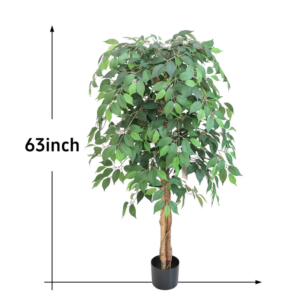 63in(5.2ft) Artificial Topiary Ficus Tree momoplant
