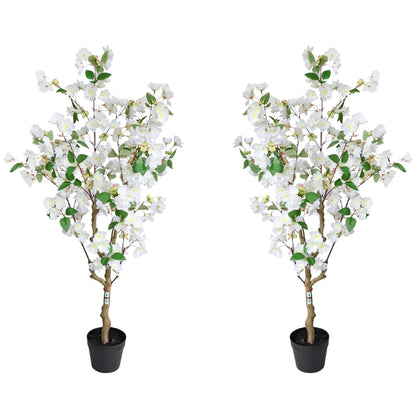 50in(4.2ft) Artificial White Cherry Blossom Tree