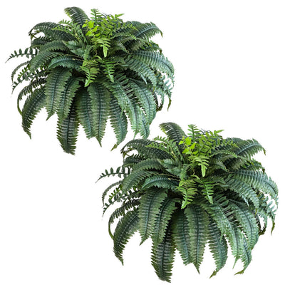 2 Pieces 48in(3.9ft) Artificial Boston Fern Plants momoplant