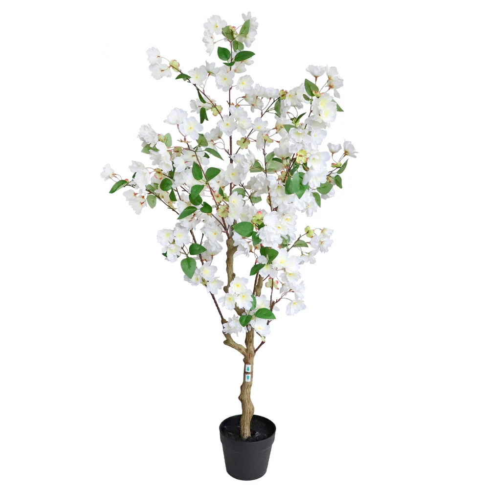 50in(4.2ft) Artificial White Cherry Blossom Tree