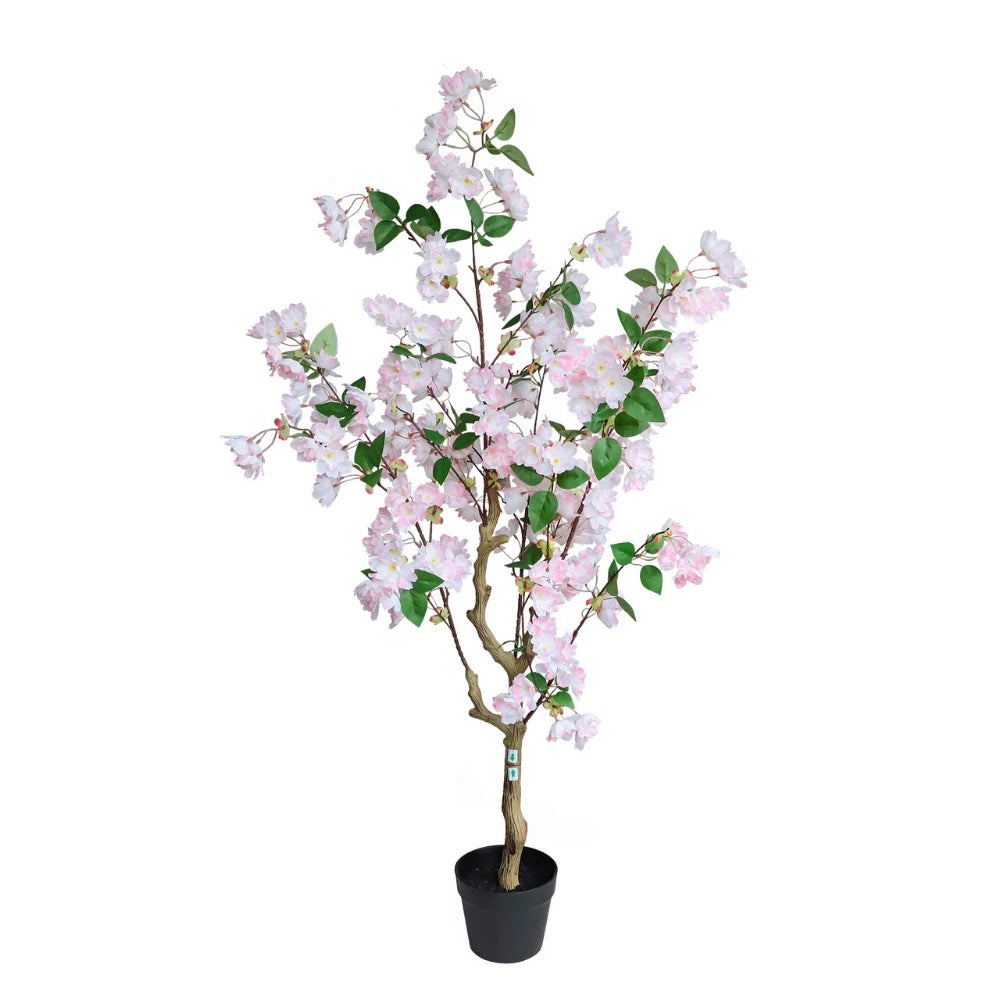 50in(4.2ft) Artificial Pink Cherry Blossom Tree