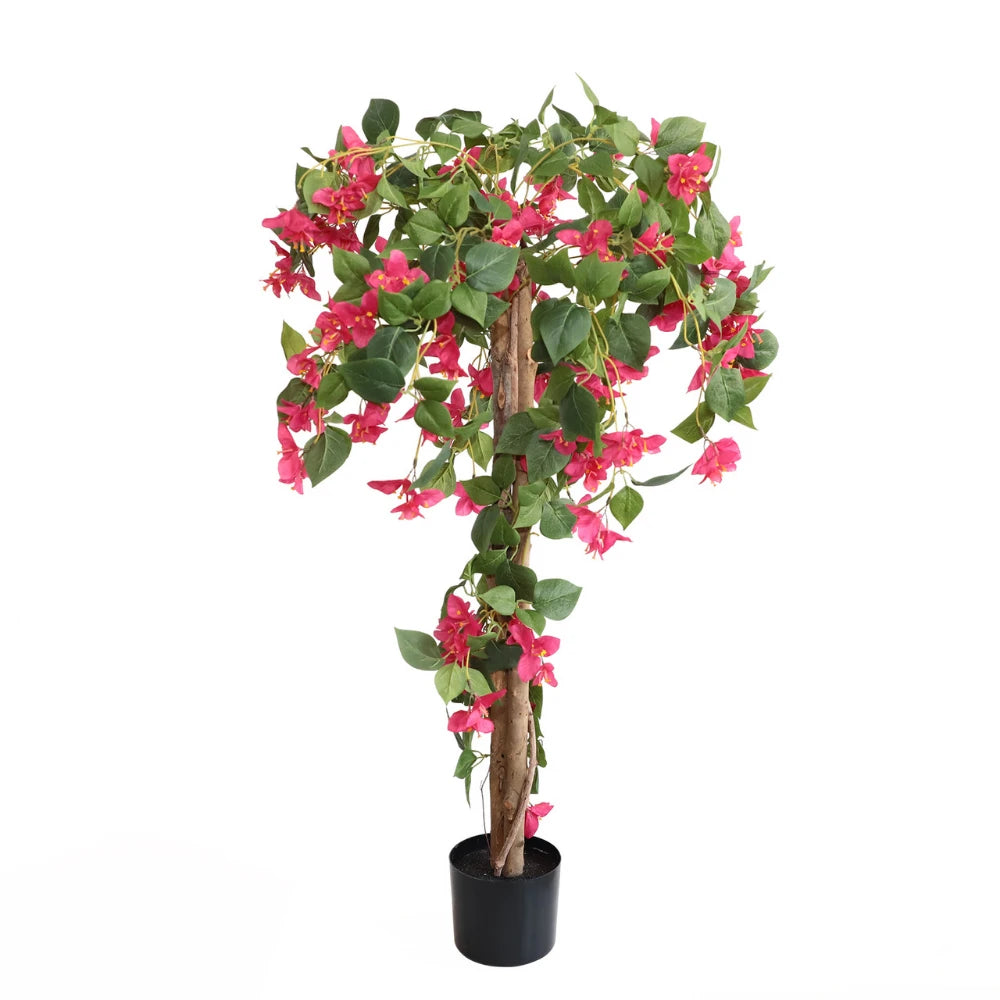 47in(3.9ft) Artificial Bougainvillea Flowers Faux Tree
