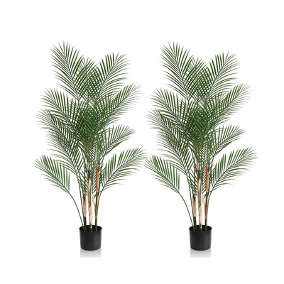 2 Pieces 47in(3.9ft) Artificial Areca Palm