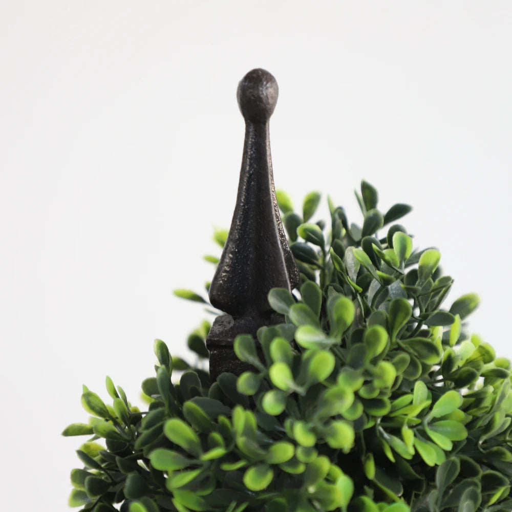 2 Pieces 35In(3ft) Dark Green Artificial Boxwood Topiary Spiral Tree