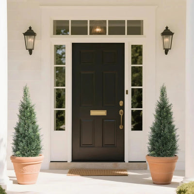 2 Pieces 37in(3.1ft) Artificial Topiary Cedar Trees momoplant