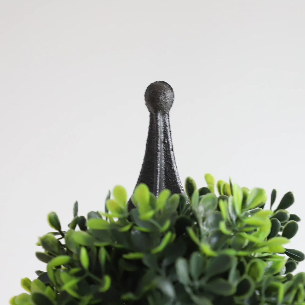 2 Pieces 43In(3.6ft) Dark Green Artificial Boxwood Topiary Spiral Tree
