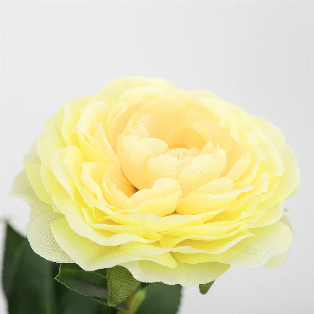 2 Pieces 31.5in(2.6ft) Artificial Topiary Yellow Camellia Tree