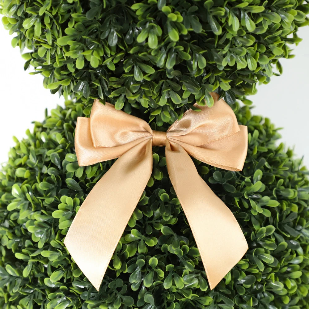 2 Pieces 36in(3ft) Artificial Topiary Rabbit Shapped Boxwood Tree