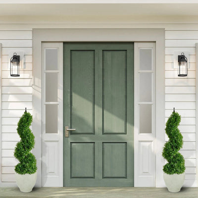 2 Pieces 35In(3ft) Light Green Artificial Boxwood Topiary Spiral Tree momoplant