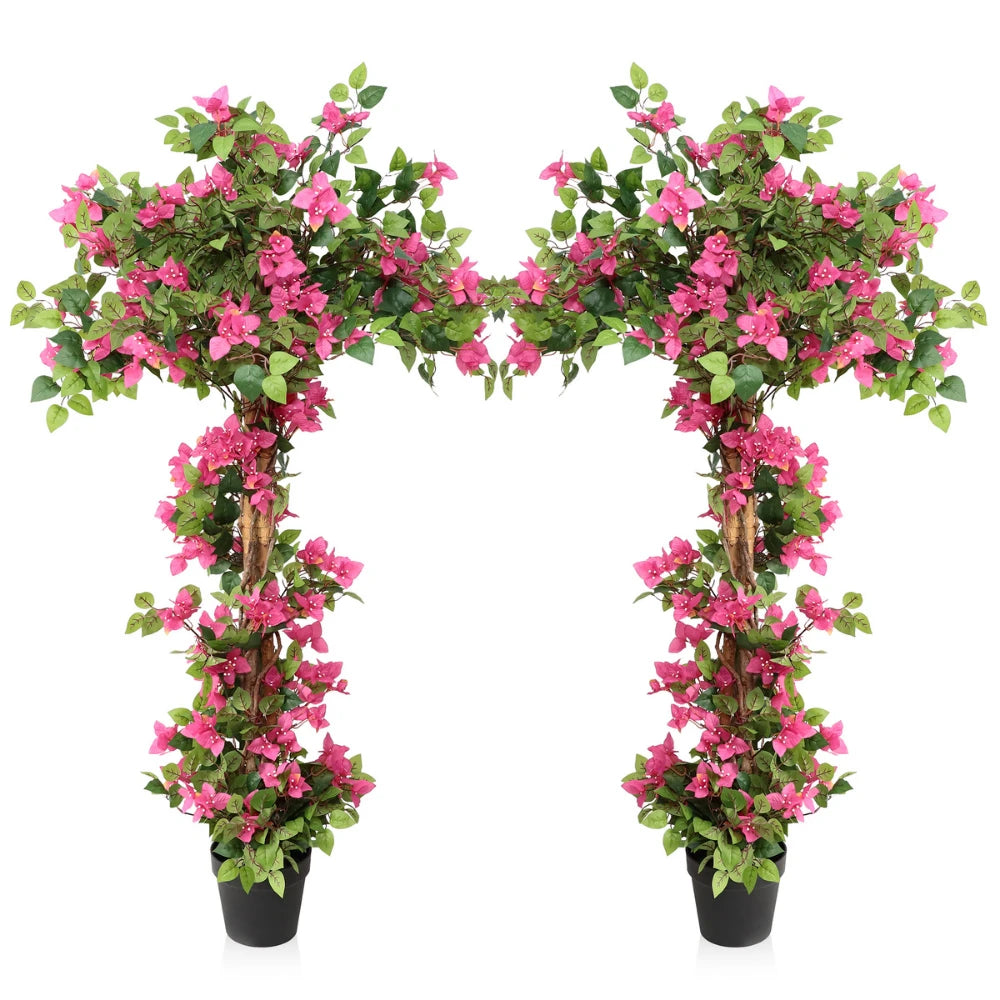 63in(5.2ft) Artificial Bougainvillea Flowers Tree