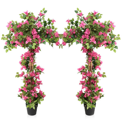 63in(5.2ft) Artificial Bougainvillea Flowers Tree