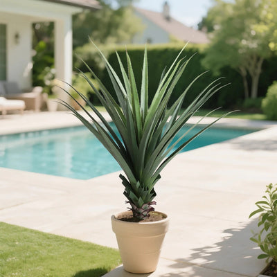 47in(3.9ft) Artificial Agave Sansevieria Snake Plant momoplant