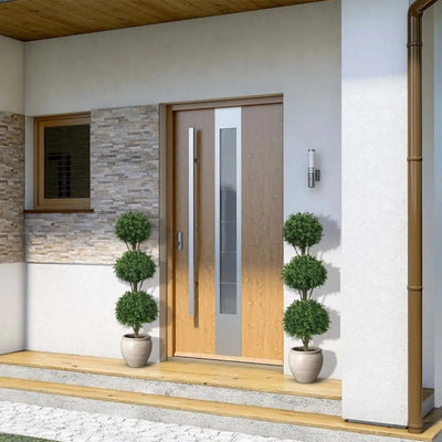 56in(4.6ft) Artificial Topiary Triple Ball Boxwood Tree momoplant