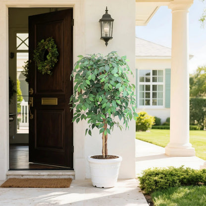 63in(5.2ft) Artificial Topiary Ficus Tree momoplant