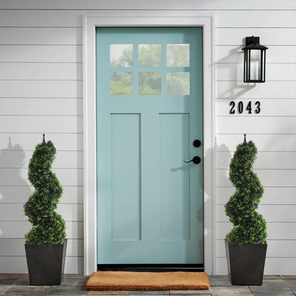 2 Pieces 35In(3ft) Dark Green Artificial Boxwood Topiary Spiral Tree momoplant
