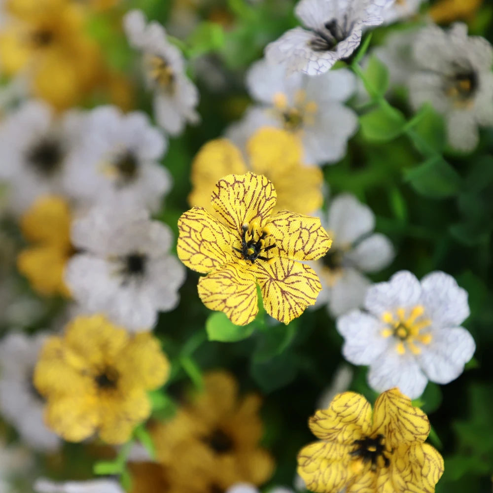 2 Pieces 23in(2ft) Artificial White Yellow Mums Flower Ball
