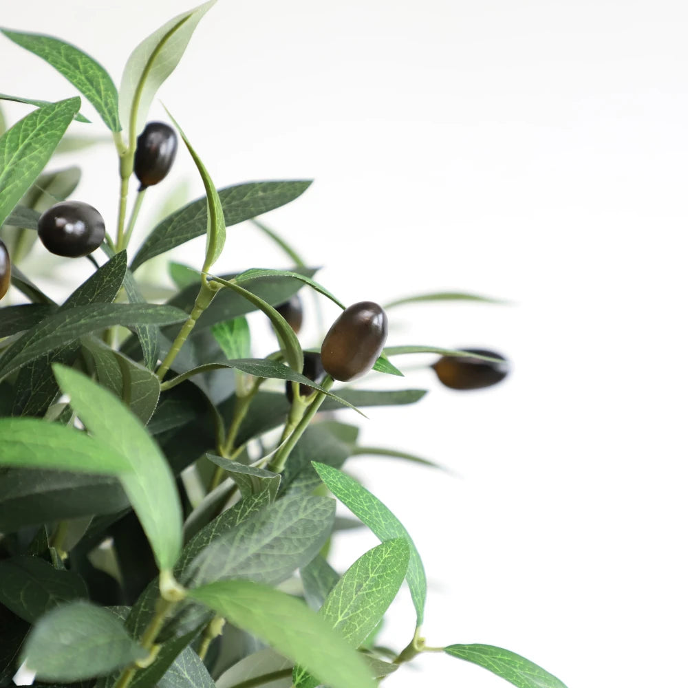 2 Pieces 47in(4ft) Artificial Topiary Olive Triple Ball Trees