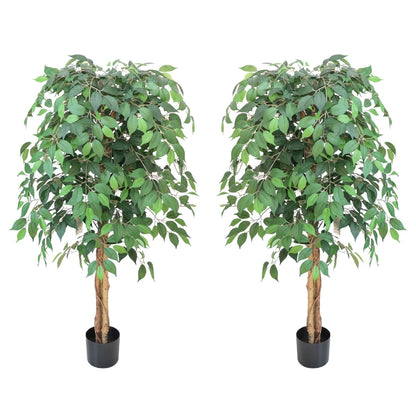 63in(5.2ft) Artificial Topiary Ficus Tree momoplant
