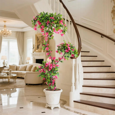 83in(6.9ft) Artificial Bougainvillea Flowers Topiary Tree momoplant