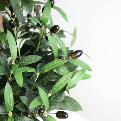 2 Pieces 35in(3ft) Artificial Topiary Olive Double Ball Trees momoplant