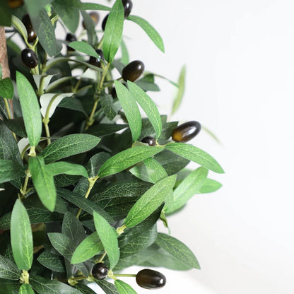 2 Pieces 35in(3ft) Artificial Topiary Olive Double Ball Trees