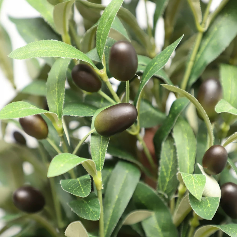 2 Pieces 51in(4.3ft) Artificial Cone Topiary Olive Trees