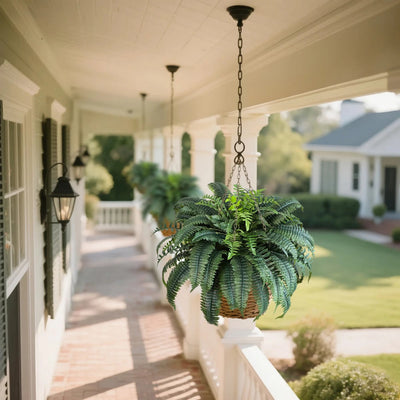 2 Pieces 48in(3.9ft) Artificial Boston Fern Plants momoplant