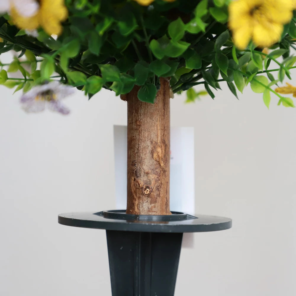 2 Pieces 23in(2ft) Artificial White Yellow Mums Flower Ball