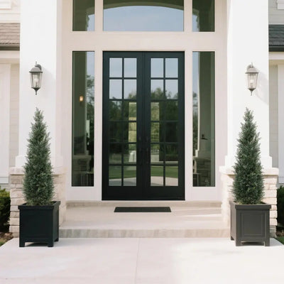 2 Pieces 49in(4ft) Artificial Topiary Cedar Trees momoplant