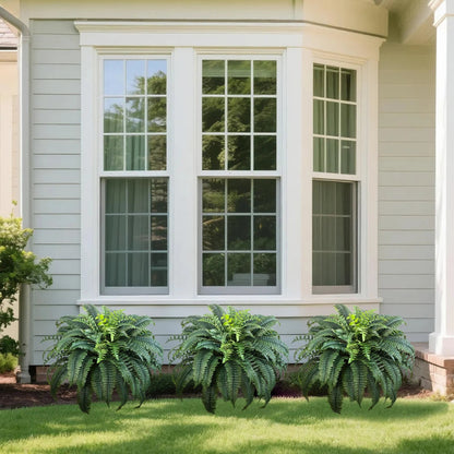 2 Pieces 48in(3.9ft) Artificial Boston Fern Plants momoplant