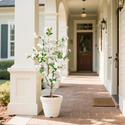 50in(4.2ft) Artificial White Cherry Blossom Tree